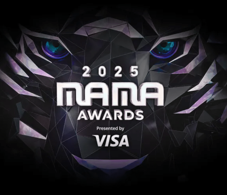 2025 MAMA 어워즈 포스터. 비자 제공. 호랑이 얼굴 디자인.